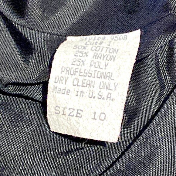 Linda Segal Jacket Womens 10 Pin Stripe Paisley Empire Short Lined Office VTG - Picture 16 of 16